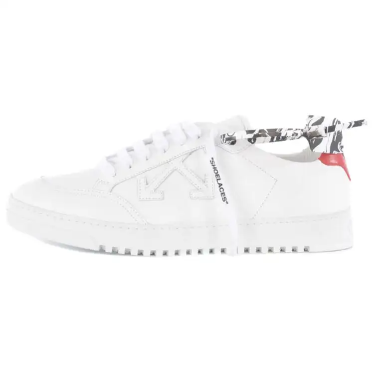 OFF WHITE Nappa Calf Low top Stylish Skateboarding Shoes Men's White