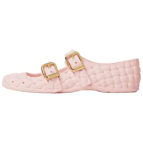 Bottega Veneta Amy Ballet Shoes Flat Mary Jane Shoes Women's Rose Pink