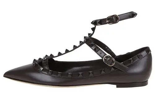Valentino Leather Casual Shoes Women's Ebony
