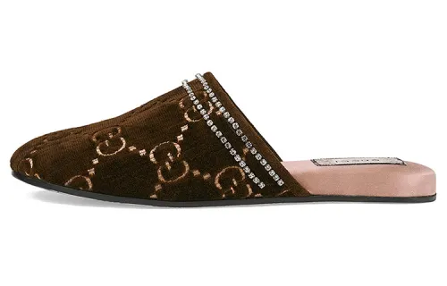 GUCCI GG Velvet Slippers