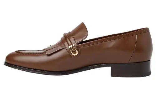 GUCCI Leather Men's Casual Shoes Men's Brown