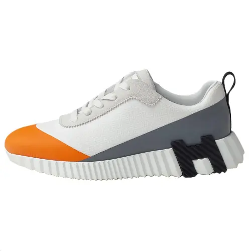 HERMES Bouncing Low top Casual Shoes Women's White