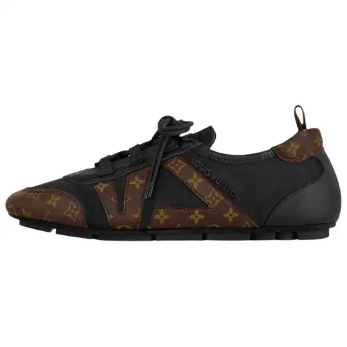 LOUIS VUITTON Sneakerina German Army Trainers Low top Casual Shoes Women's Brown