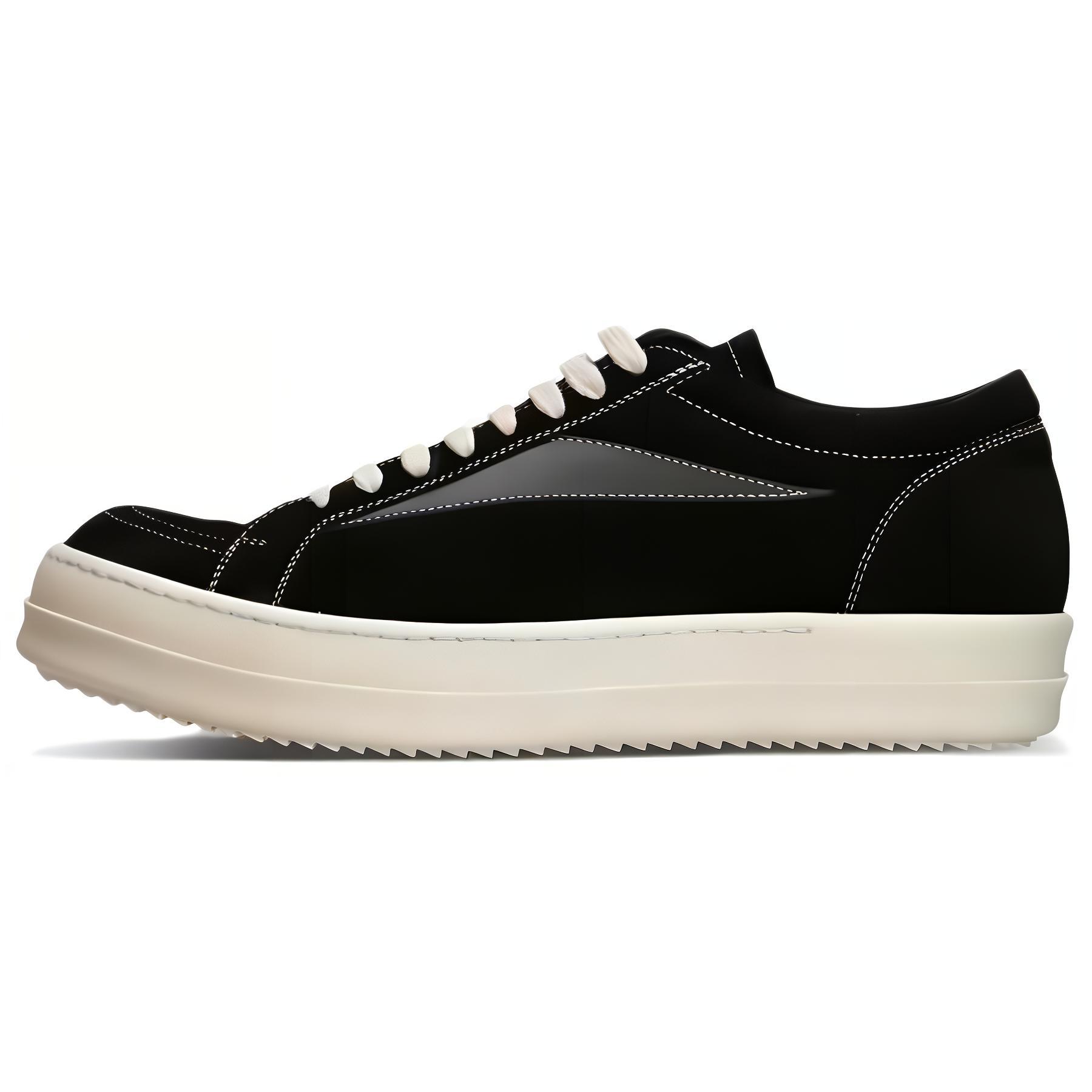 RICK OWENS Luxor Vintage Low Black Milk Sole