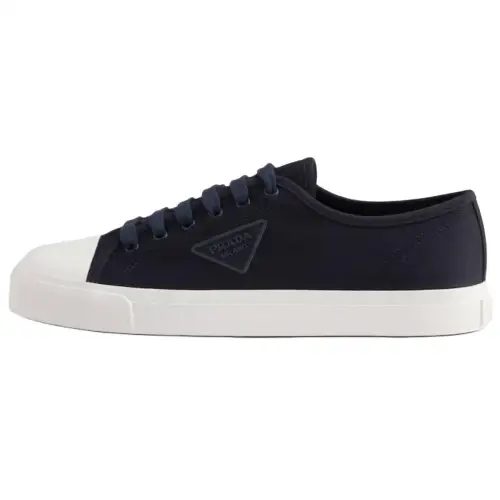 PRADA Low top Canvas Shoes Men's Marine Blue