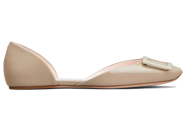 Roger Vivier Trompette Dorsay Women's Casual Shoes Women's Gray Brown