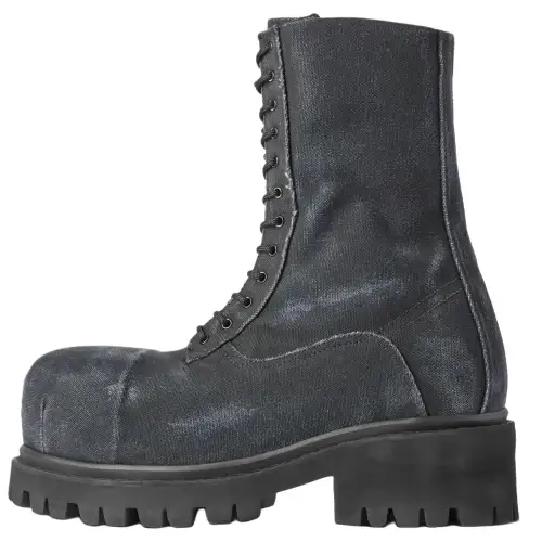 Balenciaga Stomper Short Ankle Boots Men's Black