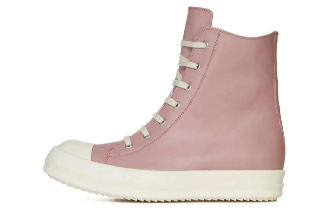 RICK OWENS Lace-up Leather Sneakers