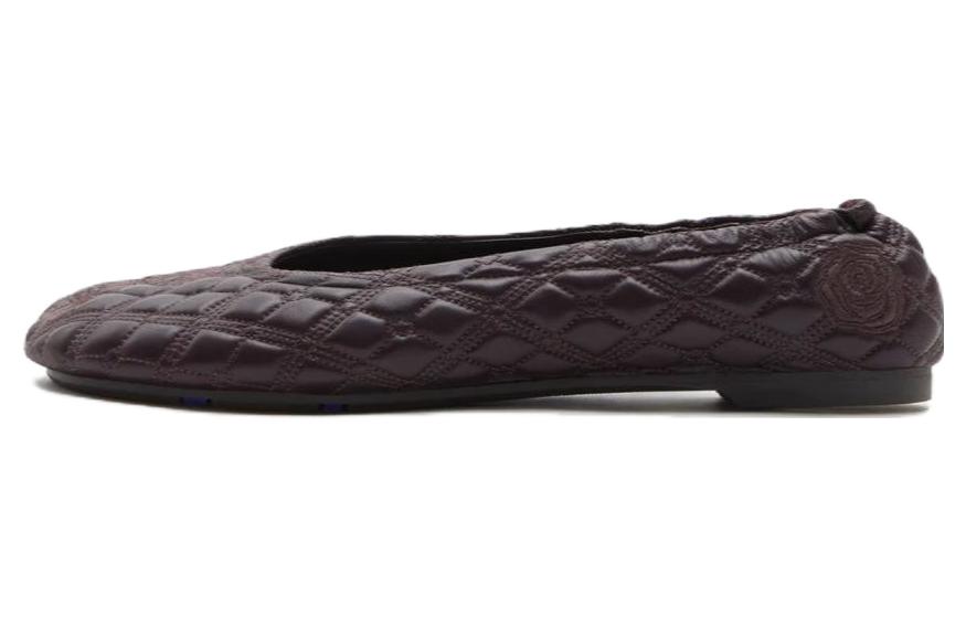 Burberry Sadler Leather Comfortable Round Toe Casual Shoes Women's Brown