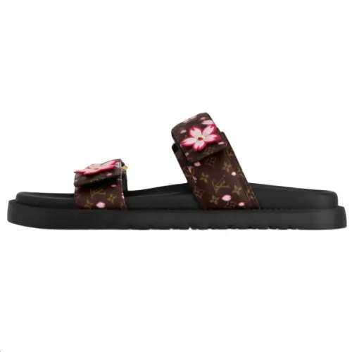 LOUIS VUITTON x Takashi Murakami Sunset Slide Slippers Women's Brown