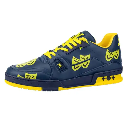 LOUIS VUITTON Trainer Navy Yellow