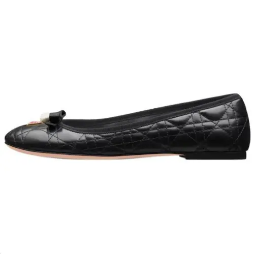 DIOR Dioramour Dior Cow Leather Casual Shoes Women's Black