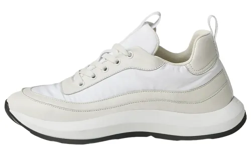 HERMES Gramme Leather Abrasion Resistant Low top Sports Casual Shoes Men's White Gray