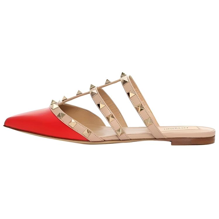 Женские сабо Valentino Rockstud (красные)