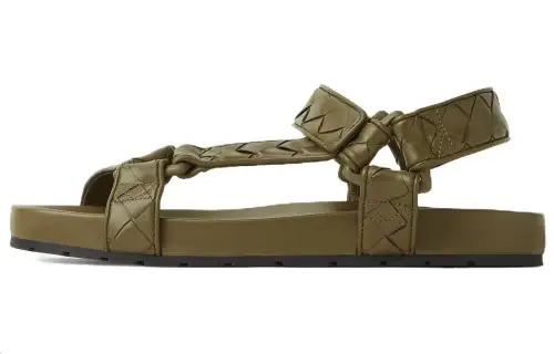 Bottega Veneta Trip Beach Sandals Men's Green