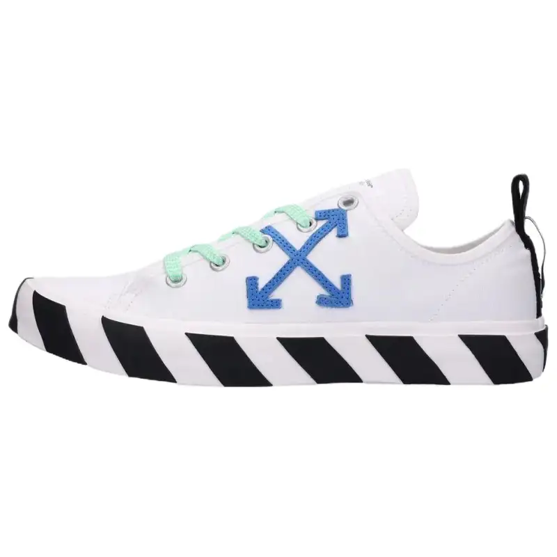 OFF WHITE Hybrid Low Vulcanized Canvas White Navy Blue