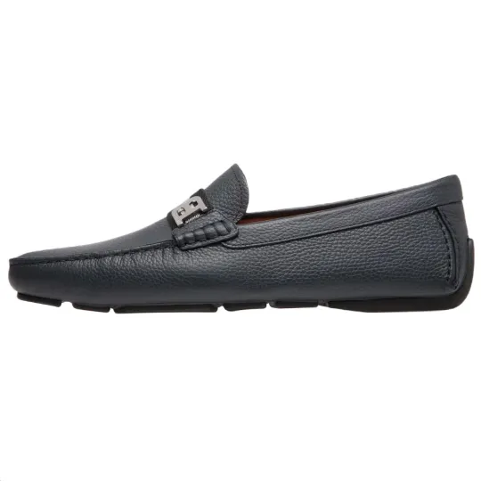 BALLY Calfskin Casual Shoes Men's Blue