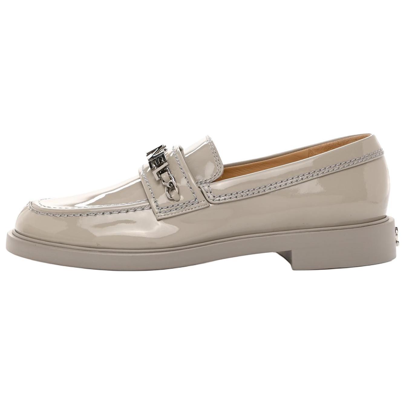 CHANEL 23A Cow Leather Loafers Women's Gray