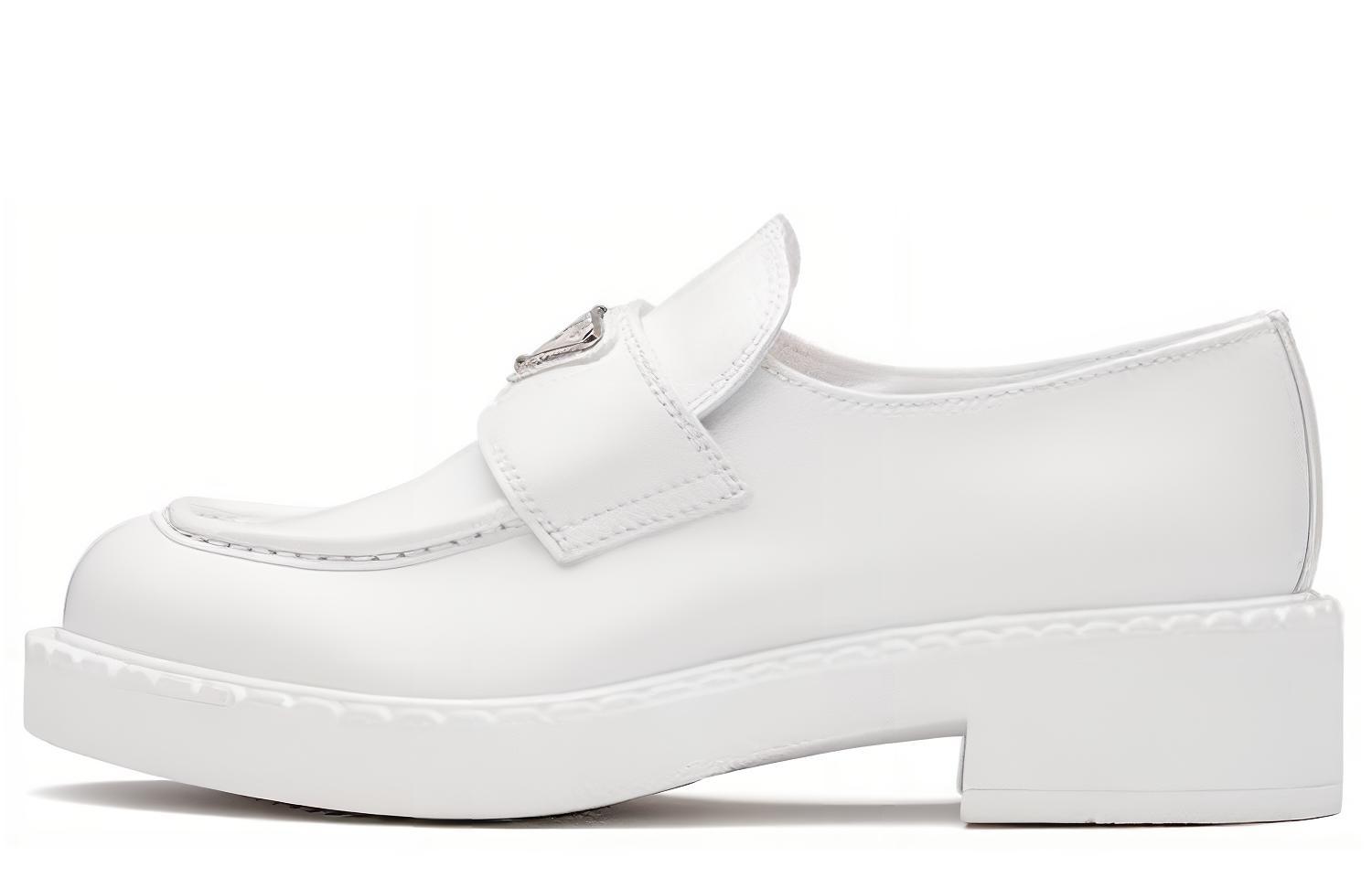 PRADA Leather Loafers 'White' Women's