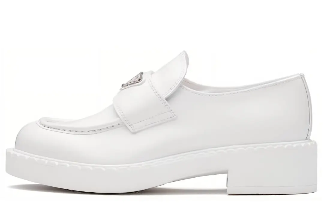 PRADA Leather Loafers 'White' Women's
