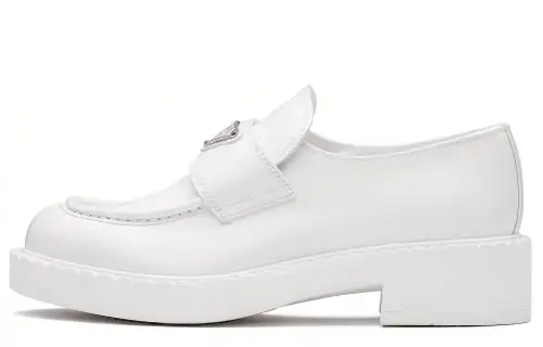 PRADA Leather Loafers 'White' Women's