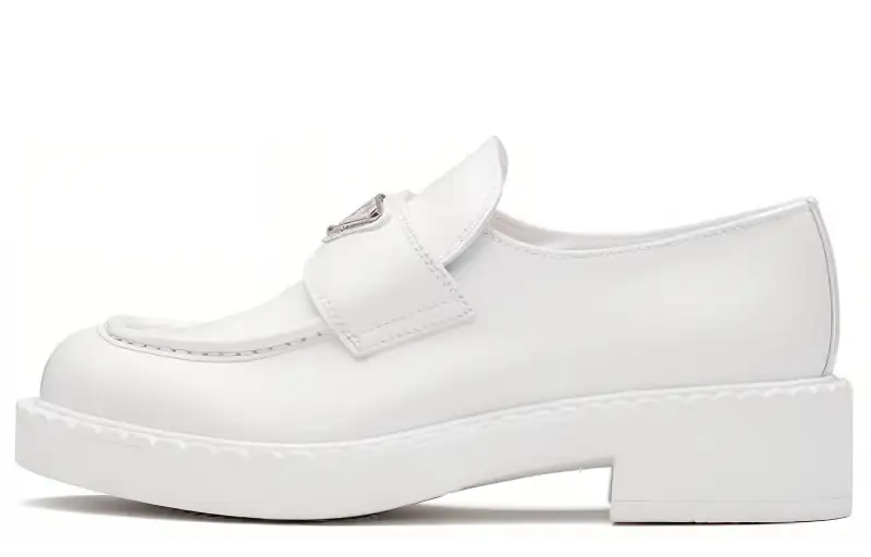 PRADA Leather Loafers 'White' Women's