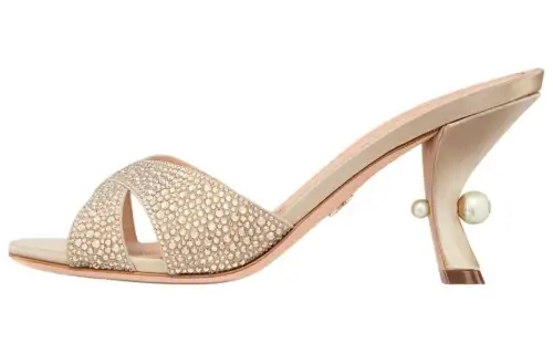 DIOR Tribales Slide Slippers Women's Beige