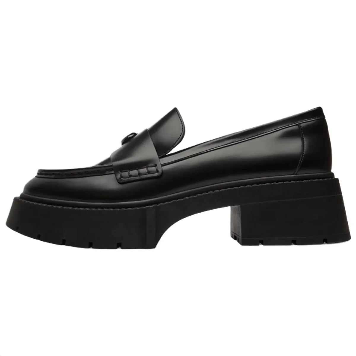 COACH Leah Chunky Heel High Heels 5.5cm Women's Black