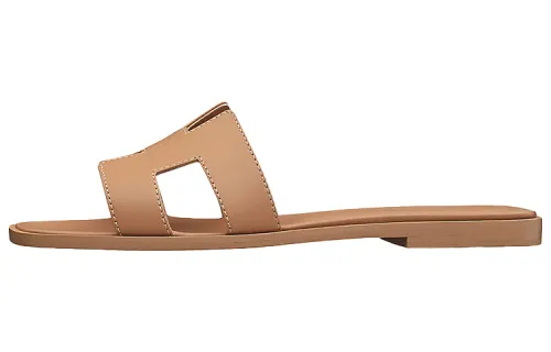 HERMES Oran Slide Slippers Women's Coffee