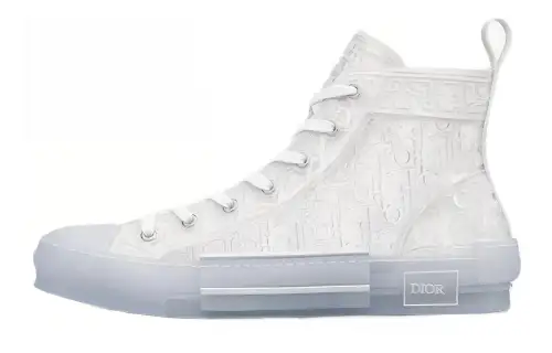 DIOR B23 High Top White Raised Oblique