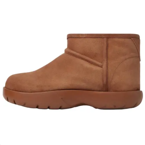 Bottega Veneta Snap Suede Ankle Length Snow Boots Women's Brown