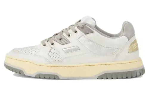 GUCCI Interlocking Leather Low top Skateboard Shoes Women's Ecru