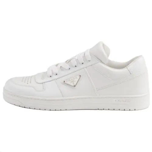 PRADA Downtown Leather Low top Skateboard Shoes Men's White