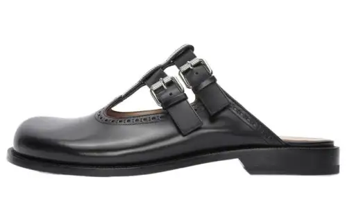 LOEWE Campo Closed Toe Slippers Men's Black