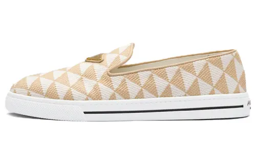 PRADA Fabric Women's Casual Shoes Women's Beige Pink White