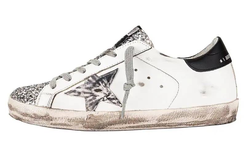 Golden Goose X REVOLVE Superstar Stylish Skateboarding Shoes Women's White Black