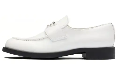 PRADA Pu Loafers 2.5cm Women's White