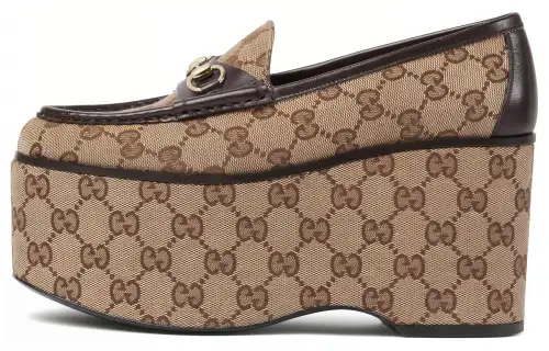 GUCCI Horsebit 24 Spring Summer Collection Loafers 9cm Women's Brown