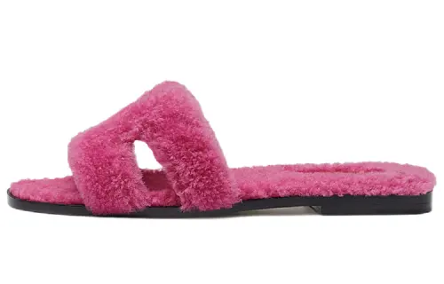 HERMES Oran Slide Slippers Women's Purple