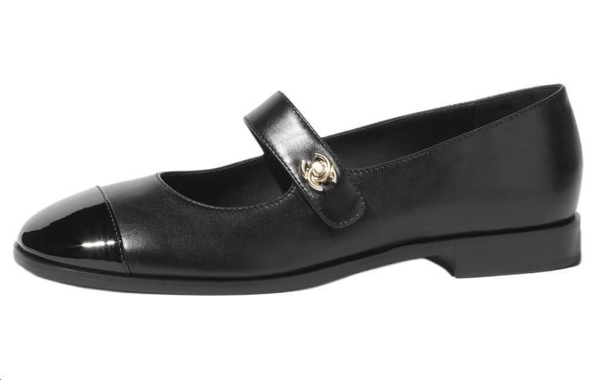 Женские туфли Chanel Мэри Джейн (черные)
