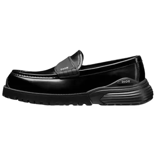DIOR Combat Cow Leather Loafers Men's Black
