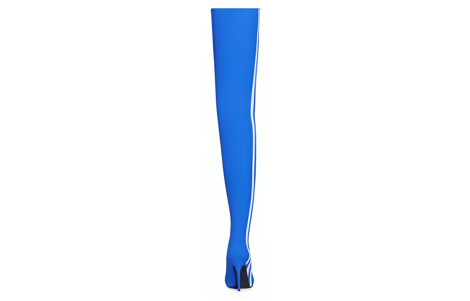 Balenciaga X Adidas Originals Knife Over The Knee Booties 'Blue' Women's