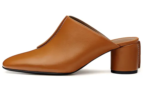 HERMES Detail High Heels Women's Gilded Beige