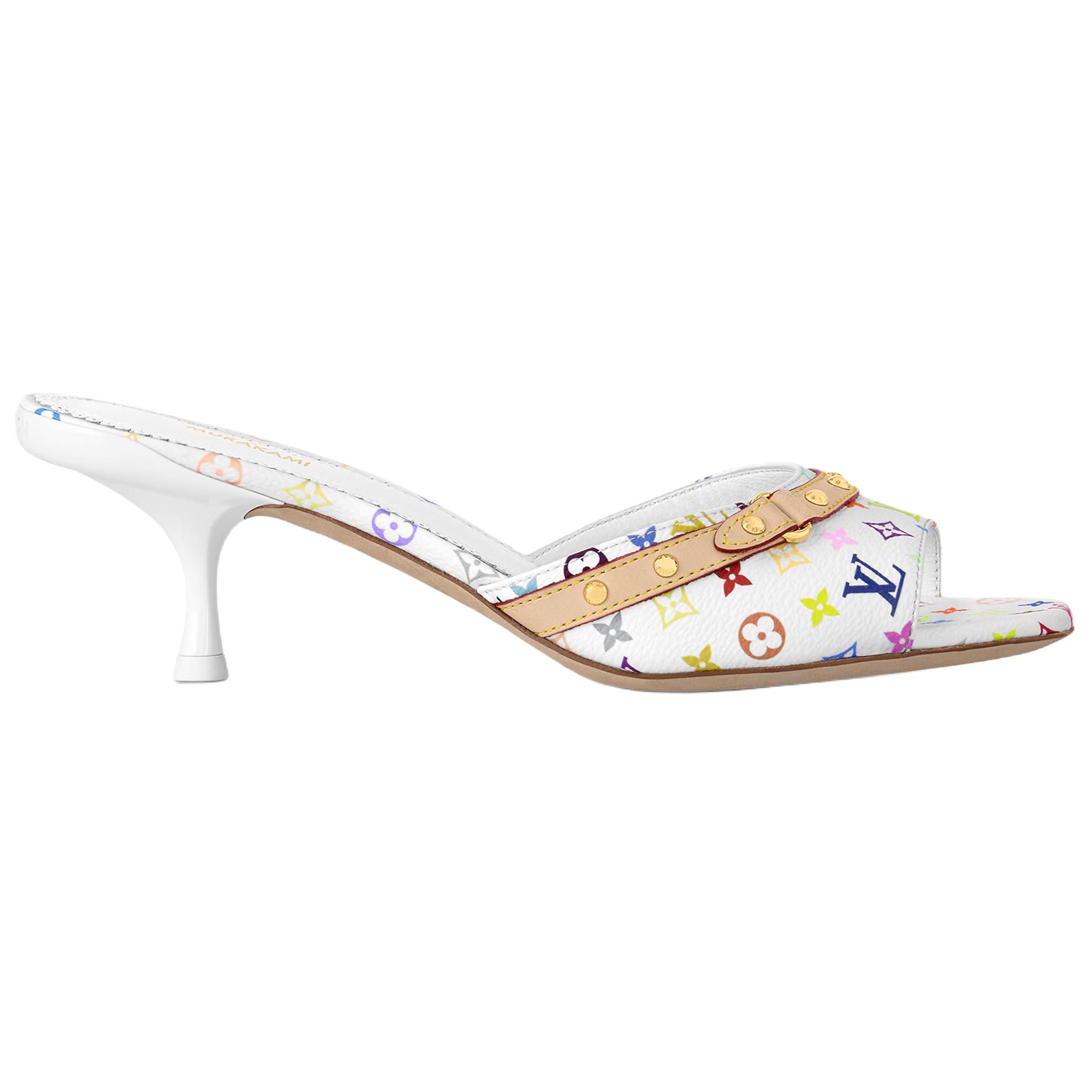 LOUIS VUITTON x Takashi Murakami 6AM Slide Slippers Women's White
