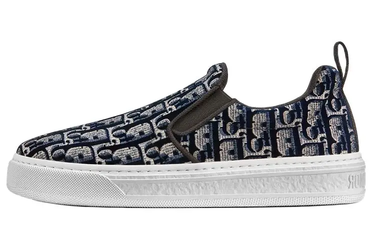 DIOR Solar Slip On Blue Oblique Women's