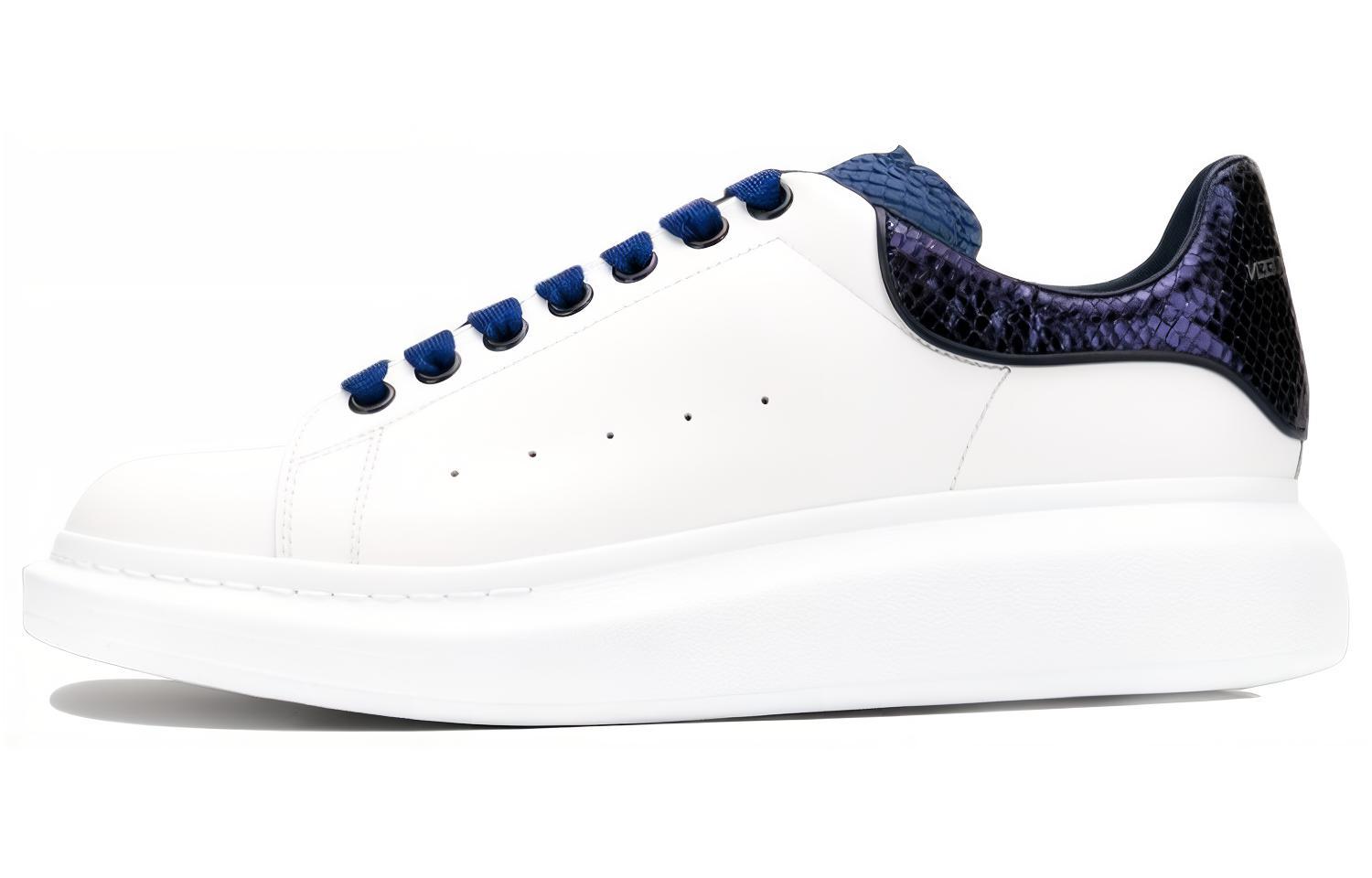 Alexander McQueen Alexander McQueen Oversized comfortable and wear-resistant wide-type low-cut sneakers for men white and blue
