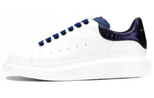Alexander McQueen Alexander McQueen Oversized comfortable and wear-resistant wide-type low-cut sneakers for men white and blue