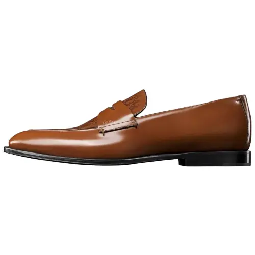 DIOR Timeless Cow Leather Loafers Men's Brown