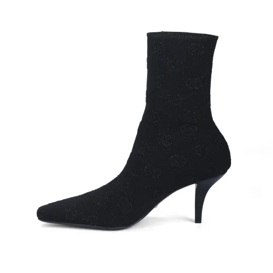 GUCCI Interlocking-G 75mm Knitted Ankle Boots