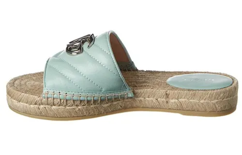 GUCCI GG Slide Slippers Women's Mint Green